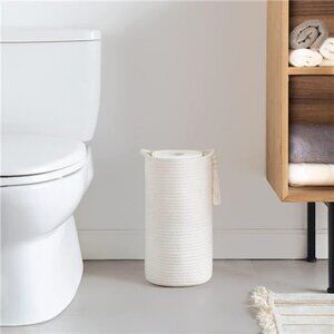 Boho Woven Basket Toilet Paper Holder 14.5in
